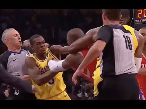 Brandon Ingram, Chris Paul, Rajon Rondo BRAWL in Lakers-Rockets