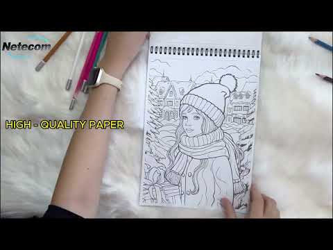 Vintage Christmas Spiral Bound Coloring Book: Unleash Nostalgia with 30 Whimsical Coloring Pages