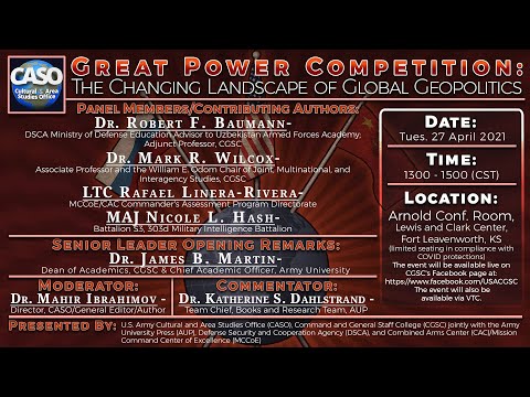 Great Power Competition: The Changing Landscape of Global Geopolitics (Audio Corrected)