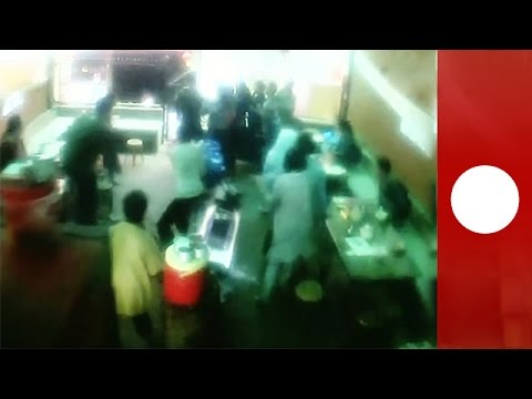 Shocking CCTV footage: Moment earthquake hits Nepal restaurant