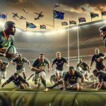 Ein legendärer Zusammenstoß: Südafrika Springboks gegen Neuseeland All Blacks