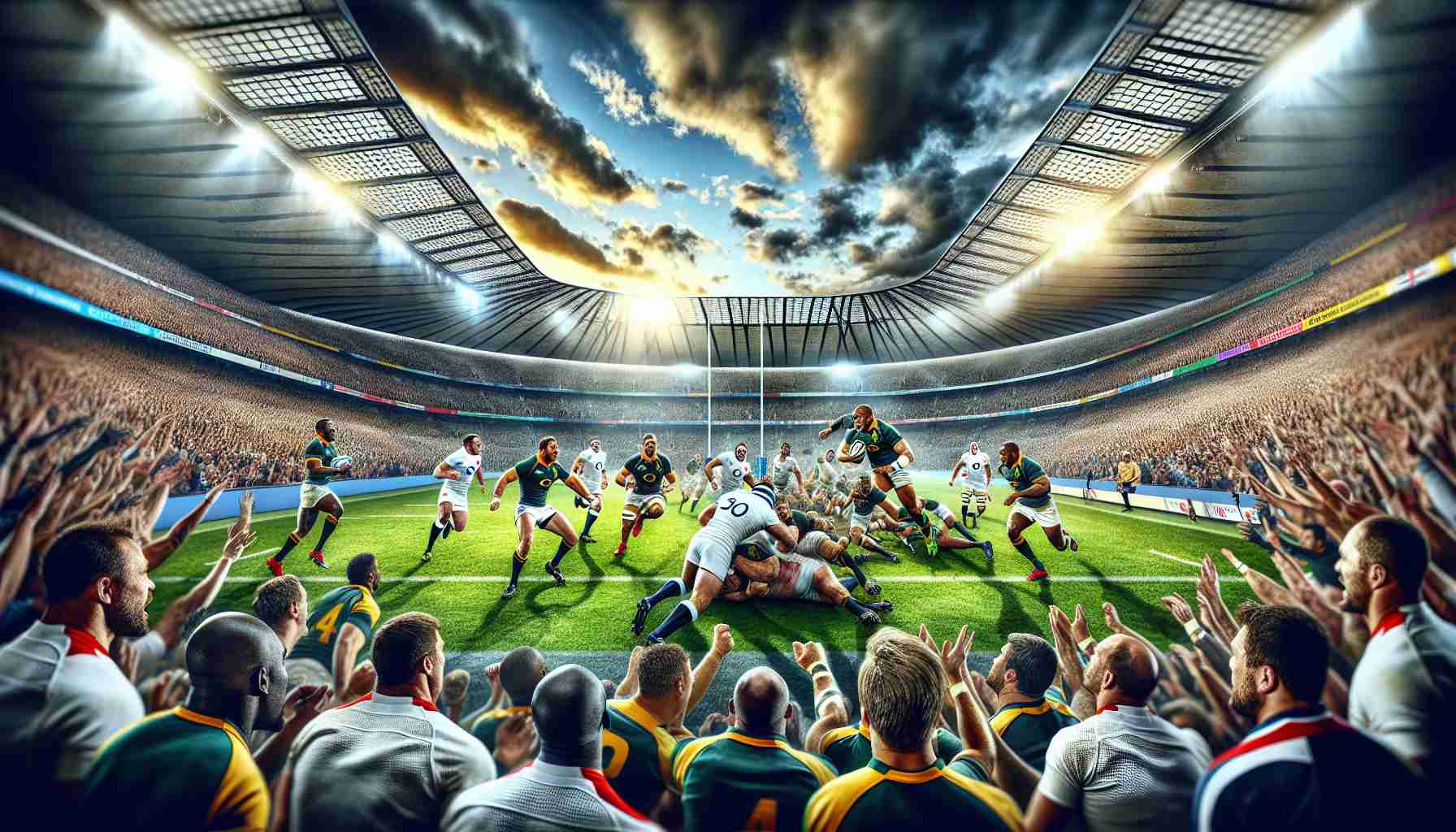 Exciting Rugby Clash Between England and South Africa at Twickenham 