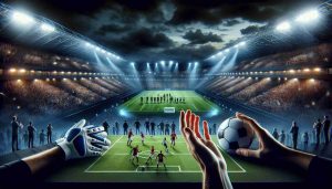 A realistic HD image representing the anticipation before a major sports event. Visualize a huge, brightly lit stadium. In the foreground, use key elements associated with the sport, like balls, gloves or jerseys, to depict the upcoming clash. Include spectators in the stands expressing various emotions such as excitement, tension, and hope. The sky above is dark, adding to the intense atmosphere.