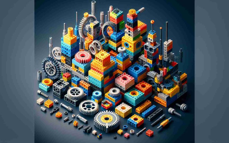 Create a detailed, high-definition image showcasing an ultimate building set. This set is designed to ignite creativity and includes various types of blocks, gears, connectors, and wheels. The materials should be of vivid colours and display a sturdy look symbolising their quality. There should be a sense of unbridled creativity, as if the limitless possibilities for creation have just been unlocked.