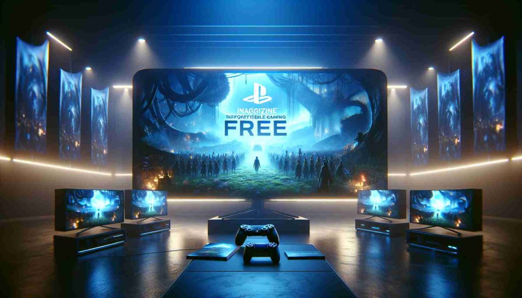 Imagine an enticing scene emphasizing an unforgettable gaming experience. In this scenario, you're about to dive into an incredible, must-try, free game. Picture the game's title glowing vibrantly on a sleek modern console screen. The room around it is dim, with multiple monitors displaying scenes from the game. The air is electrified with anticipation for the immersive experience to come. This compelling visual serves as the perfect introduction to the world of the game, with a realistic HD quality that takes you right into the heart of the action.